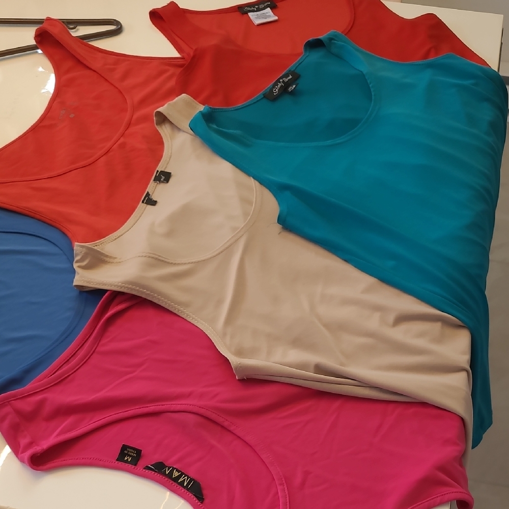 Camisole Women's Vibrant Tank Tops - Red, Pink, Blue, Cream Green